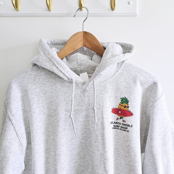 NEW Pineaple Surfing Gildan Atlantic Shoals Fenwick Island Delaware Hoodie Small - Picture 9 of 16